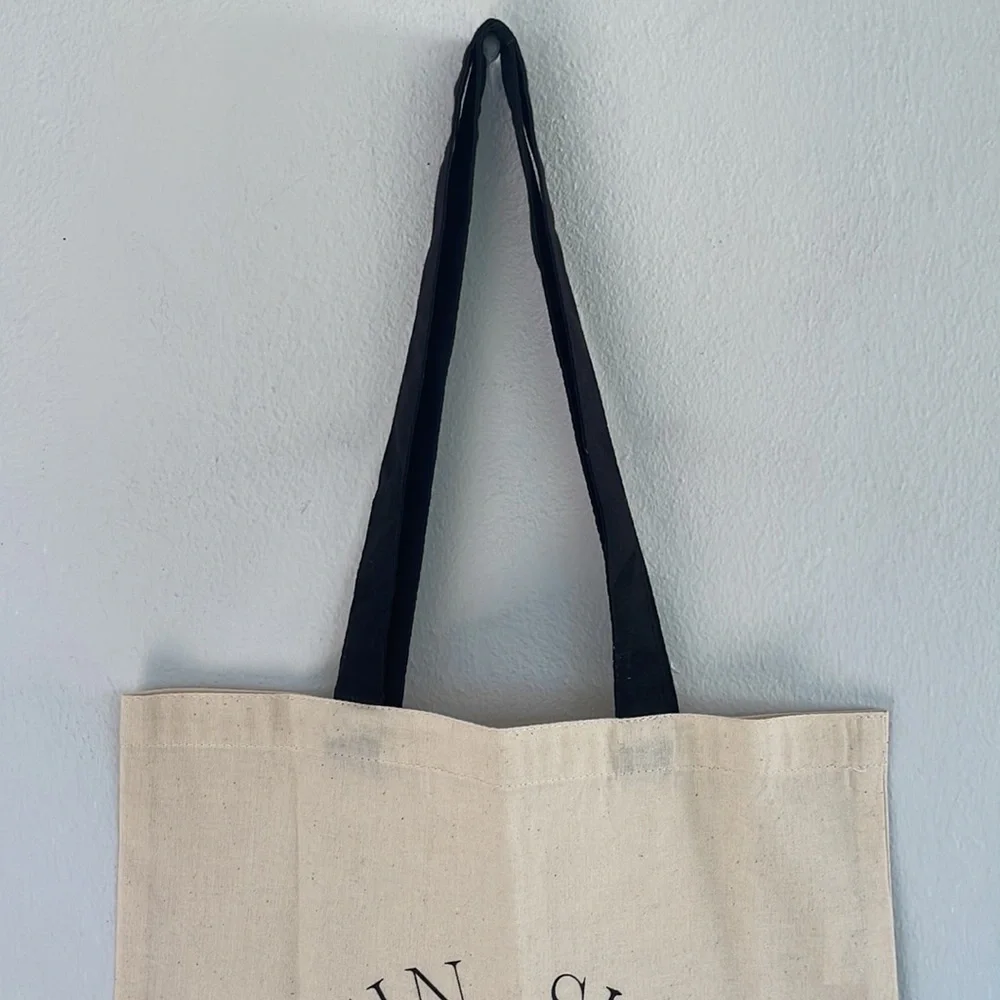 Run - Sip - Santa Barbara tan cotton tote shopping bag